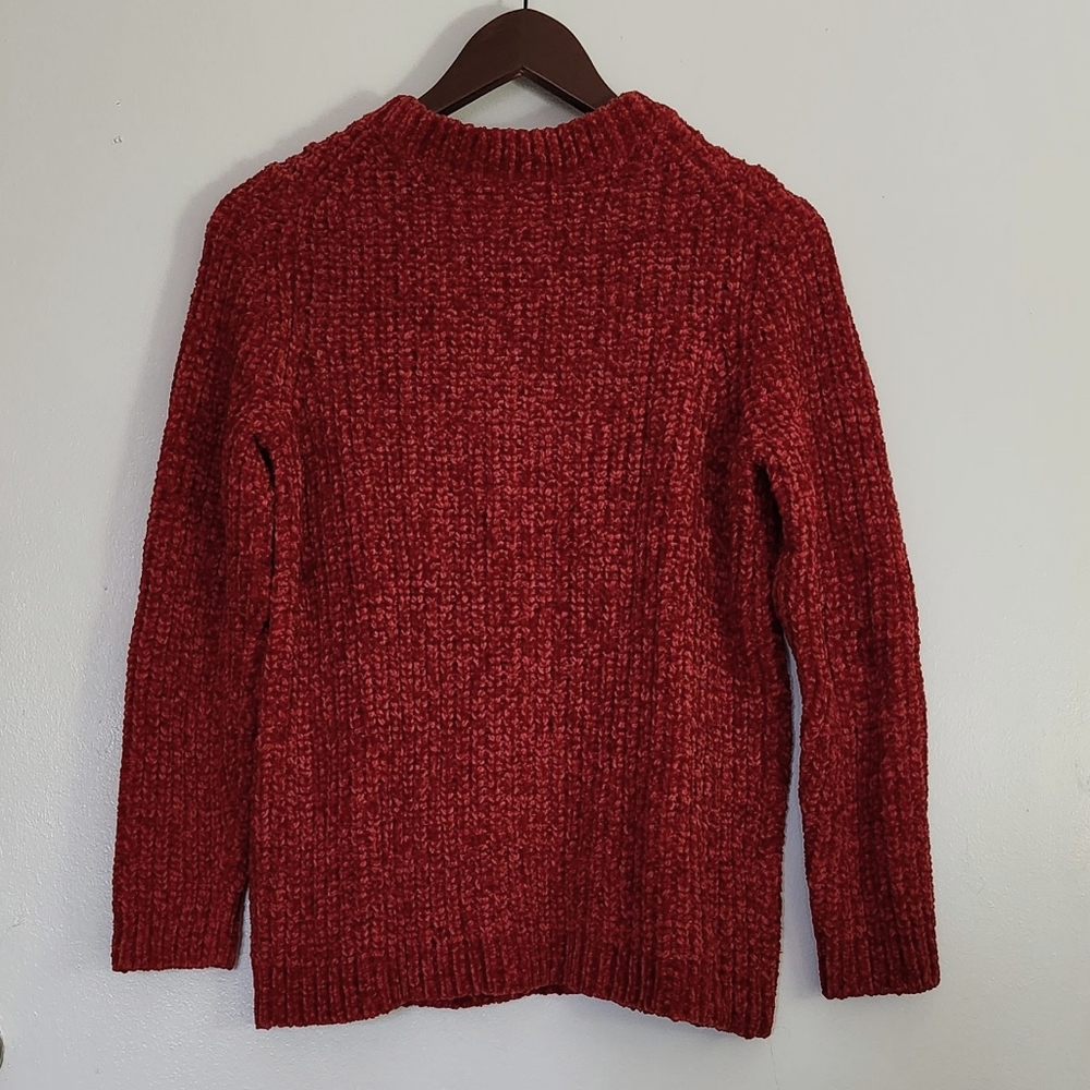 TALBOTS SWEATER, 100% POLYESTER, RED COLOR, SIZE M/p